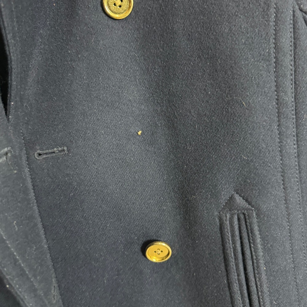 J Crew Wool Cashmere Nello Gori Peacoat Navy‎ Double Breasted Women XS 0 - Picture 3 of 8